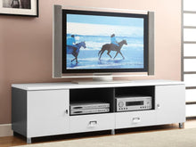 Burkett - 2-Drawer TV Console - White And Gray