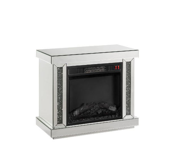Noralie Fireplace Mirrored & Faux Diamonds
