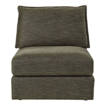 Leighton - Modular Armless Chair With 1 Pillow - Green Chenille