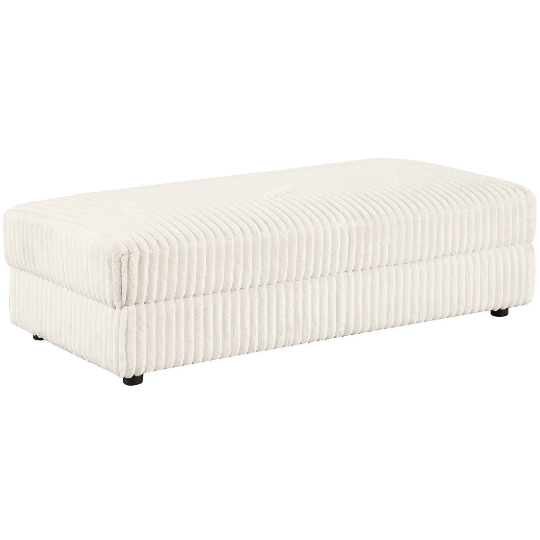 Emberson - Upholstered Rectangular Storage Ottoman - Ivory