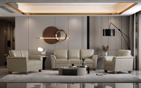 Pacific Palisades Chair Beige Leather