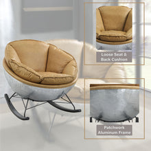 Pippin - Top Grain Leather Rocking Chair - Morocco Brown