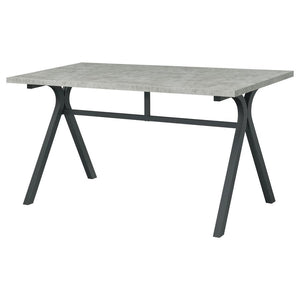 Tatum - Rectangular Writing Desk - Cement And Gunmetal