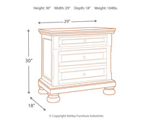 Flynnter - Medium Brown - Two Drawer Night Stand