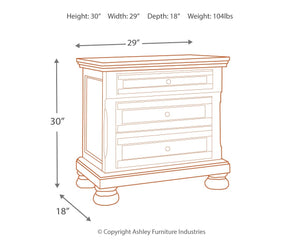 Flynnter - Medium Brown - Two Drawer Night Stand