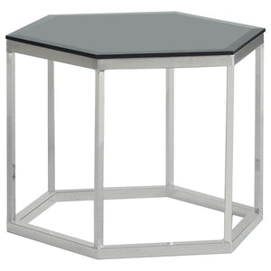 Darla - Glass Top Accent Table - Black