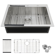 Kitchen Sink Drop In, Stainless Steel Single Bowl, Topmount