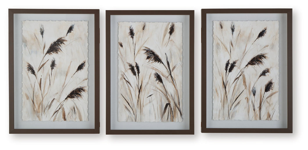 Honslow - Brown / Black / White - Wall Art Set (Set of 3)