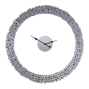 Kachina - 39" Wall Clock - Mirrored & Faux Gems