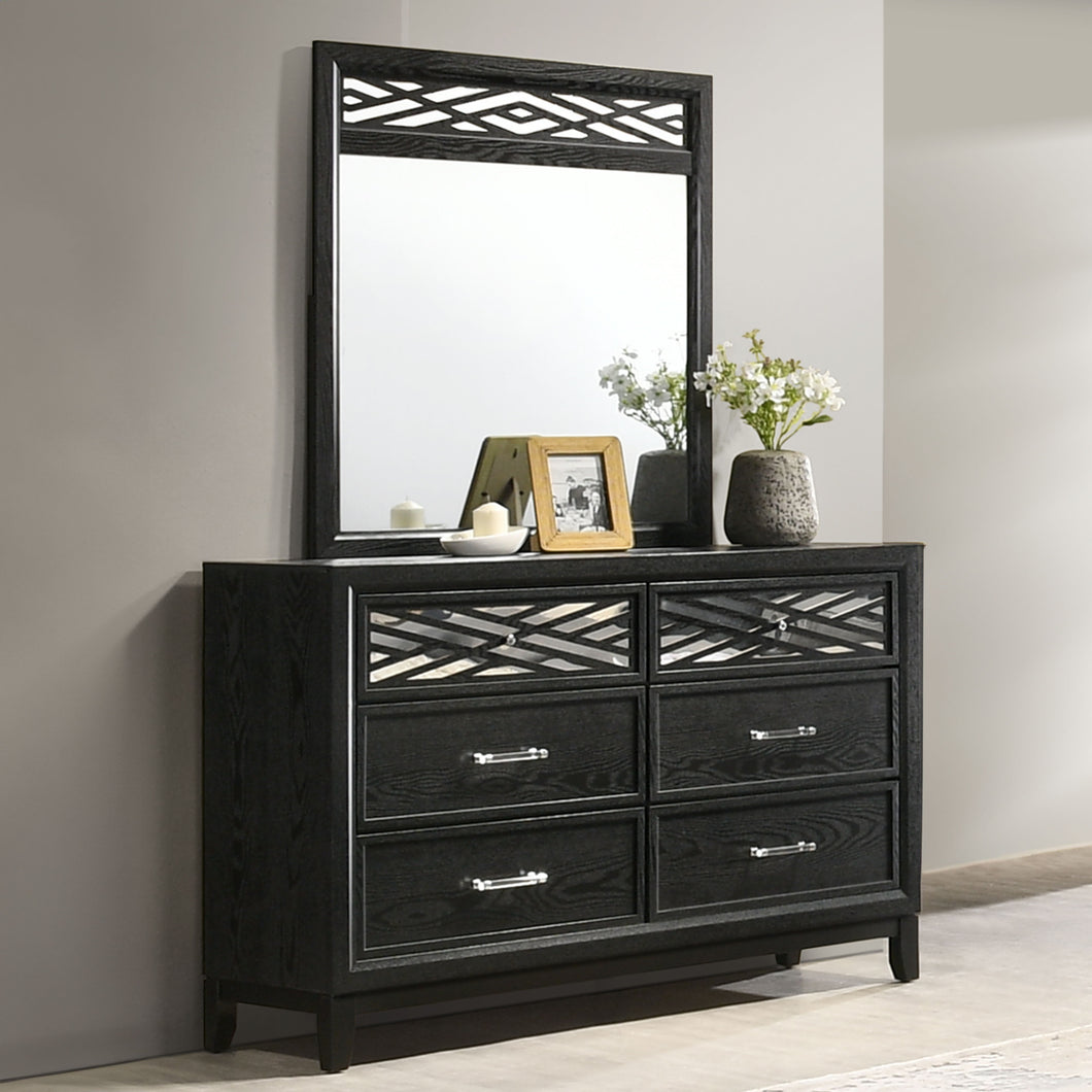 Obsidian - Dresser & Mirror - Black