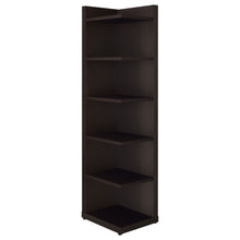 6 Tier Corner Bookcase - Cappuccino