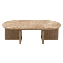 Markku - Coffee Table With Natural Marble - Oak