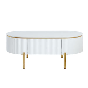 Daveigh - Coffee Table - White High & Gold