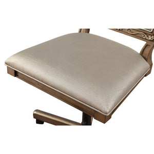 Orianne - Executive Office Chair - Champagne PU & Antique Gold