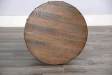 Planked Wood Round Table