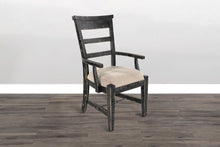 Marina - Wood Arm Dining Chair (Set of 2) - Black Sand