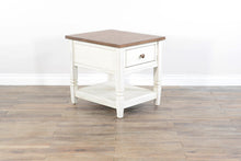 End Table - White / Light Brown