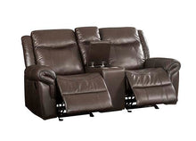 Lydia - Loveseat - Brown Leather Aire