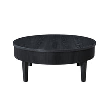 Tate - Round One Drawer Coffee Table - Black