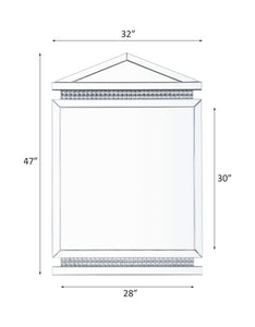 Lotus - 47" Accent Mirror - Mirrored, Faux Ice Cube Crystals