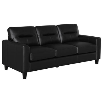Scotland - Faux Leather Upholstered Track Arm Sofa