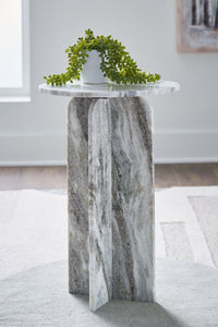 Keithwell - Round Accent Table - Gray