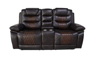 Nikko - Console Loveseat With Dual Recliners