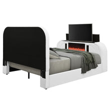Shelyn - Bed With LED, TV Cabinet, Fireplace & Bluetooth