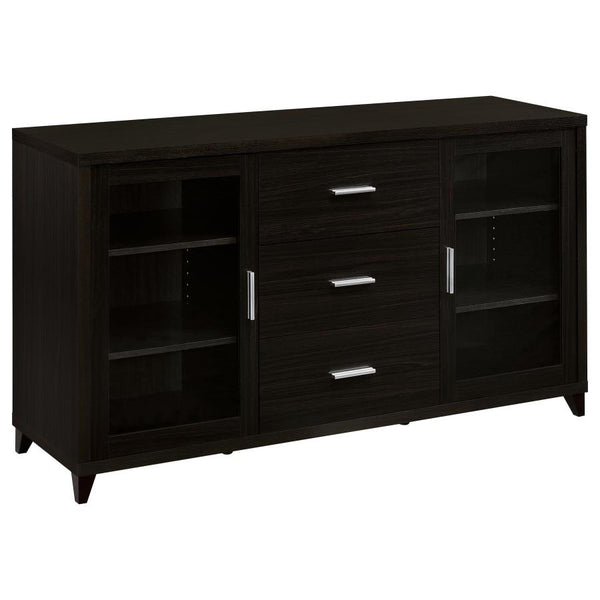 Lewes 2-door Engineered Wood 60-inch TV Stand – Cappuccino