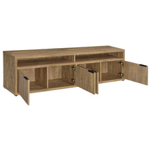Tabby TV Stand for TVs up to 85 Inches with 4-Door Storage – Mango