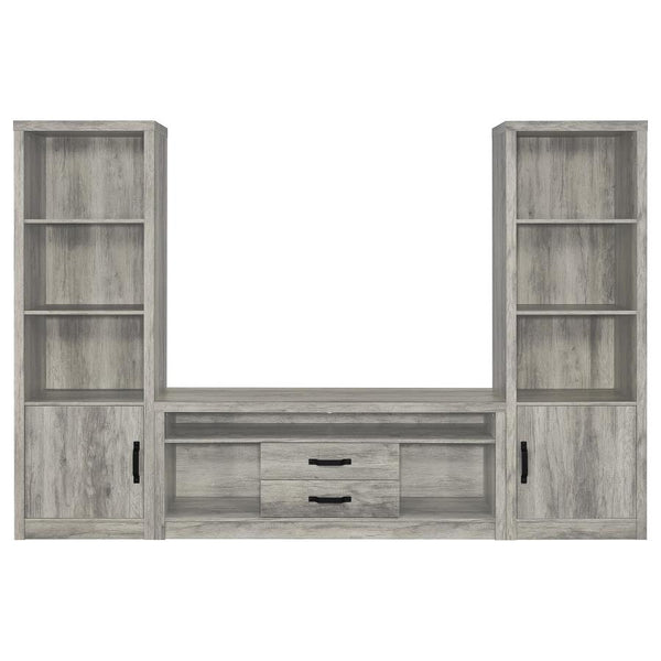 Burke 3-piece 59-inch TV Entertainment Center – Grey Driftwood