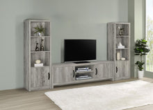 Burke 3-Piece TV Entertainment Center Fits 77-Inch TVs – Grey Driftwood