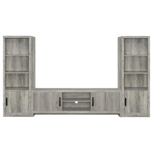 Burke 3-Piece TV Entertainment Center Fits 77-Inch TVs – Grey Driftwood