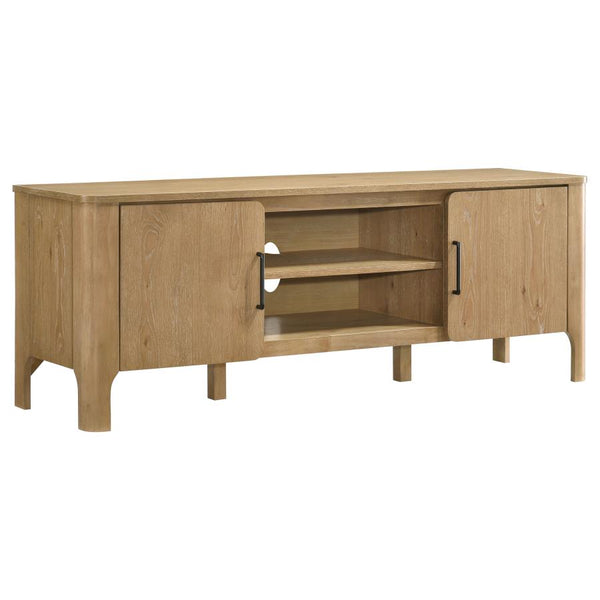 Rowe 65-inch 2-door Wood TV Stand Media Console – Light Oak