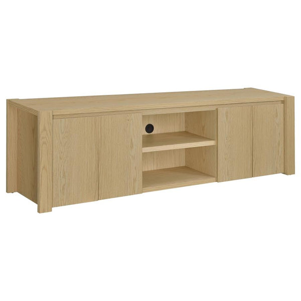 Laurelton 78-inch 4-door TV Stand Media Console – Light Oak