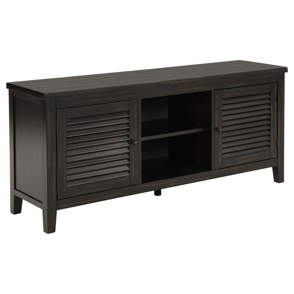 Concord 2-door 60-inch TV Stand Console – Distressed Java