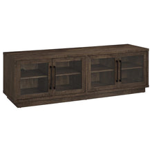 Medina 4-Door TV Stand for TVs up to 85 Inches – Dark Rustic Mango