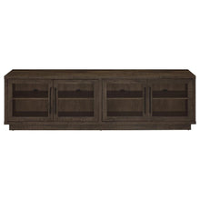 Medina 4-Door TV Stand for TVs up to 85 Inches – Dark Rustic Mango