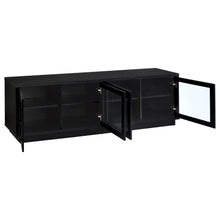 Medina 4-Door TV Stand for TVs up to 85 Inches – Black