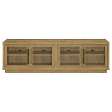 Medina 4-Door TV Stand for TVs up to 85 Inches – Golden Oak