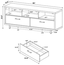 Casey 2-drawer Engineered Wood 60-inch TV Stand – Cappuccino