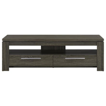 Elkton 2-drawer Engineered Wood 59-inch TV Stand – Weathered Grey