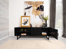 Marsden 2-door Mango Wood 70-inch TV Stand – Charcoal Black