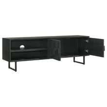 Marsden 2-door Mango Wood 70-inch TV Stand – Charcoal Black