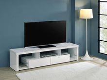 Jude 2-drawer Engineered Wood 71-inch TV Stand – White High Gloss