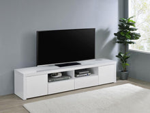 Jude 2-door Engineered Wood 79-inch TV Stand – White High Gloss