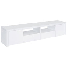 Jude 2-door Engineered Wood 79-inch TV Stand – White High Gloss