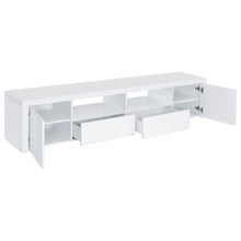 Jude 2-door Engineered Wood 79-inch TV Stand – White High Gloss