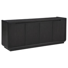 Leandro 72-inch 4-door TV Stand Media Console – Burnished Black