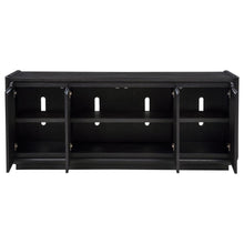 Leandro 72-inch 4-door TV Stand Media Console – Burnished Black